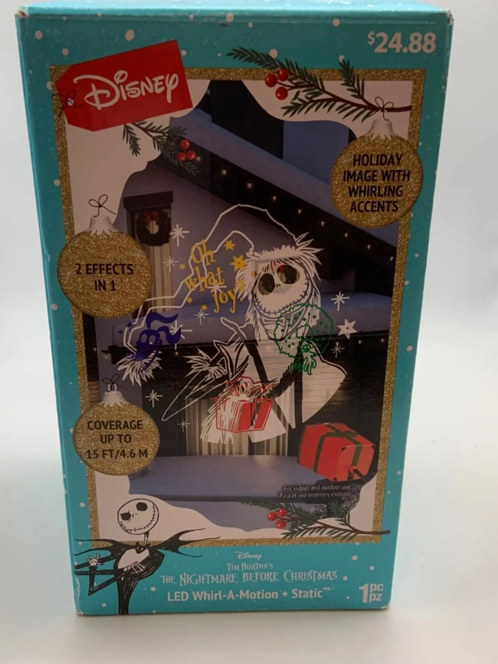 Gemmy Disney Nightmare Before Christmas LED Whirl-A-Motion Holiday Projector